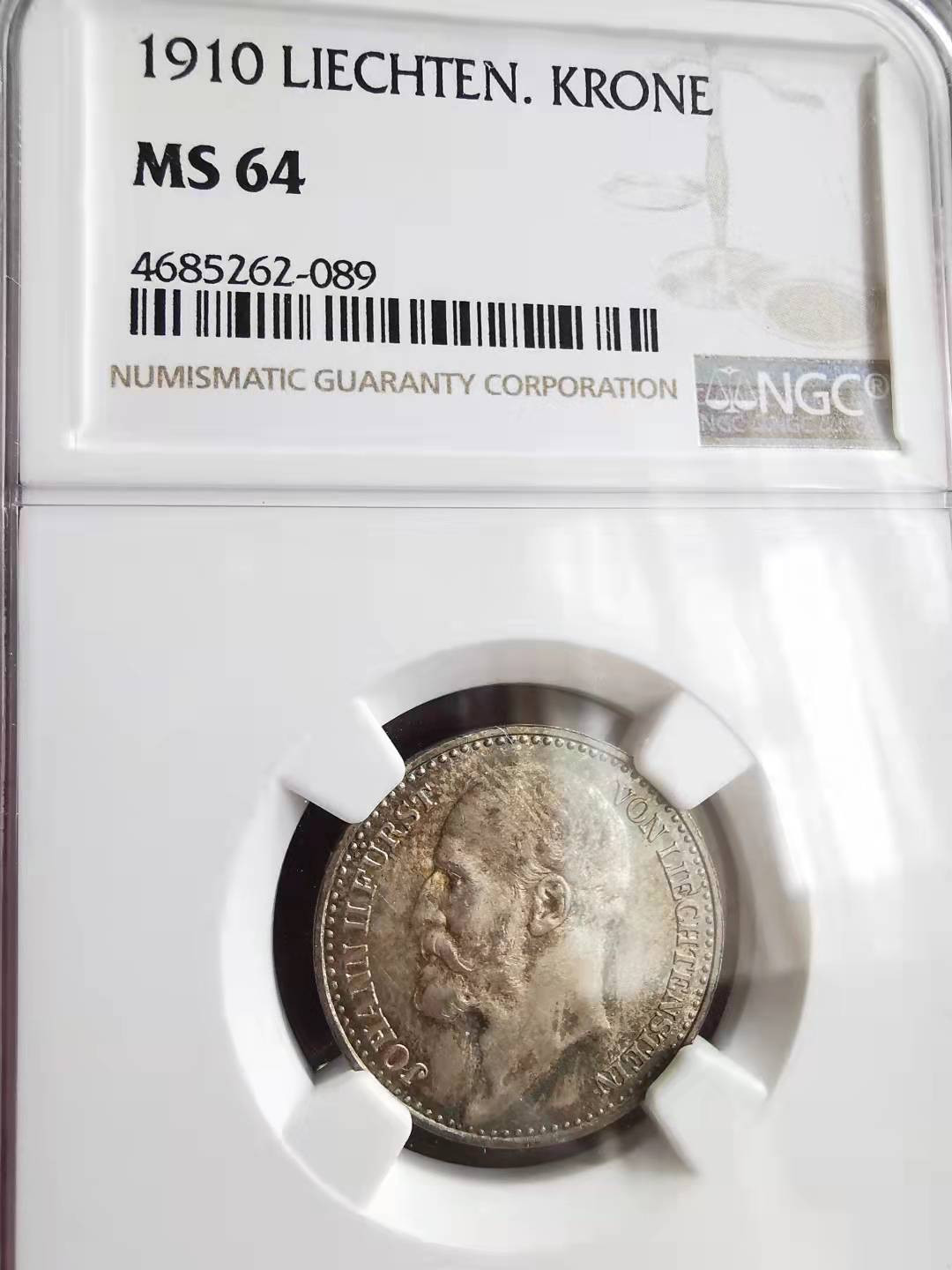 凡希社世界钱币微拍第一百六十九期 1910列支敦士登克朗NGC-MS64