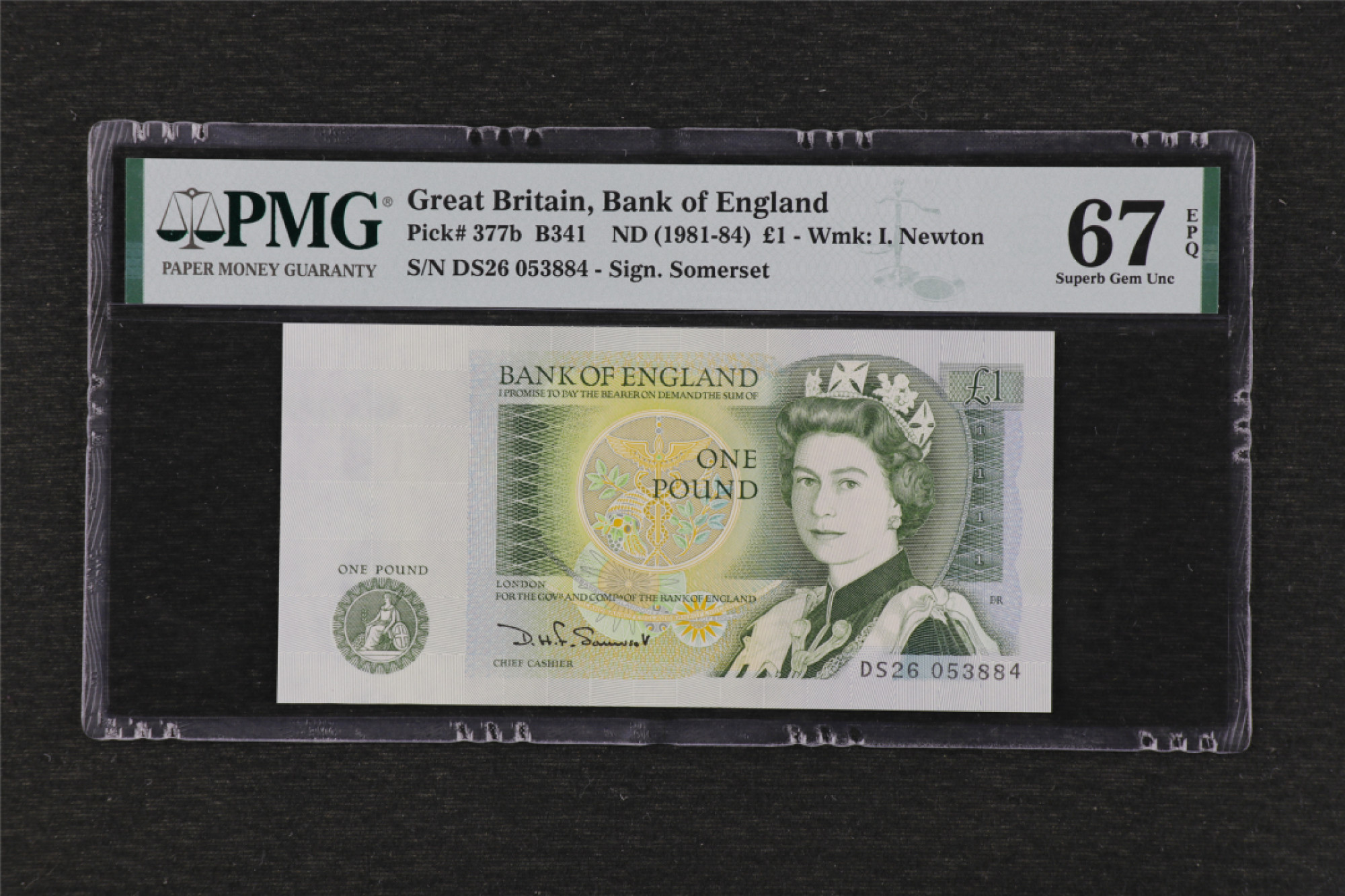 亘邦收藏 第83期（共103项） 1978年 英国1镑 PMG 67EPQ 053884