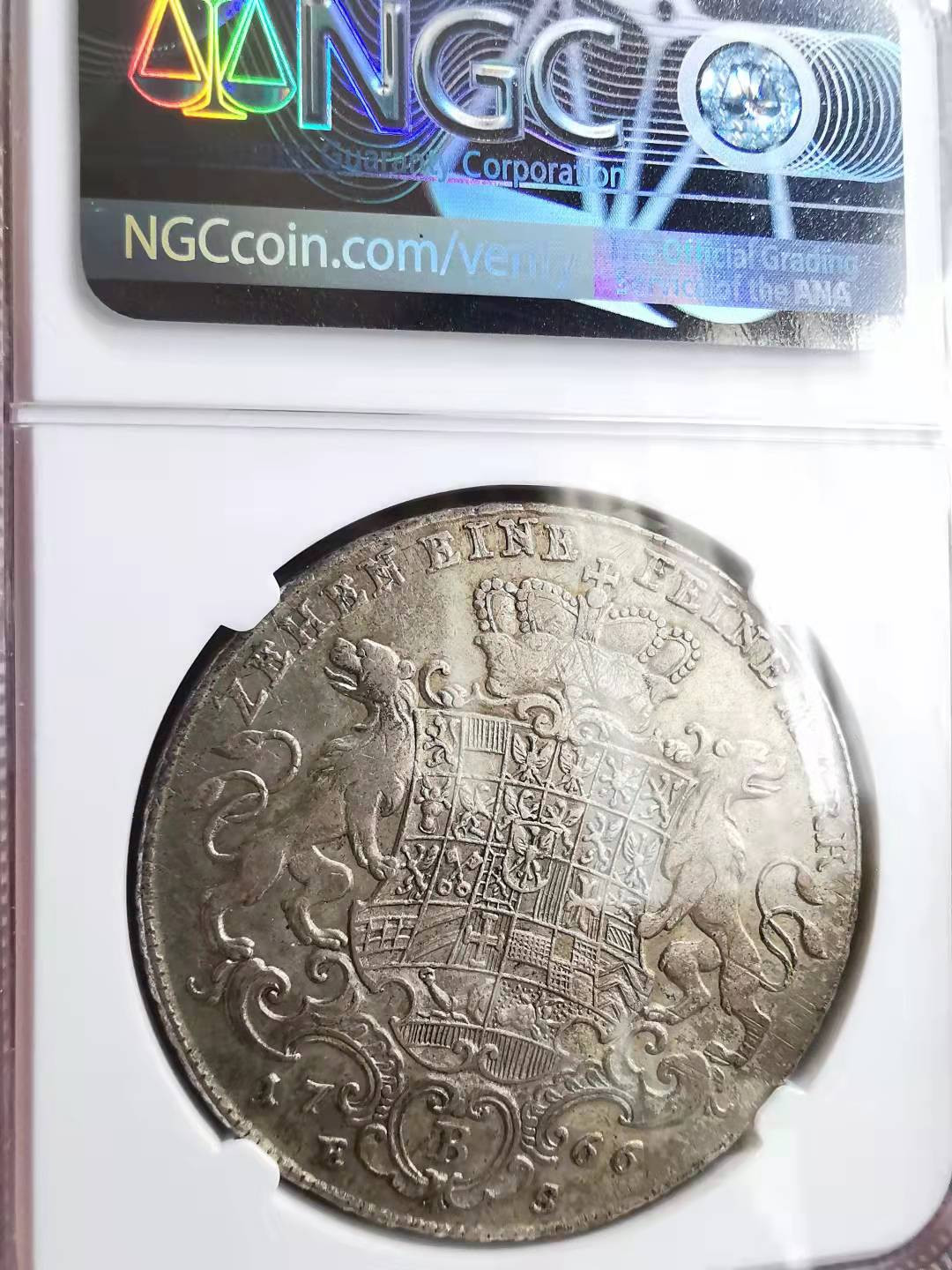 凡希社世界钱币微拍第一百六十九期 1766勃兰登堡泰勒大银NGC-XFD