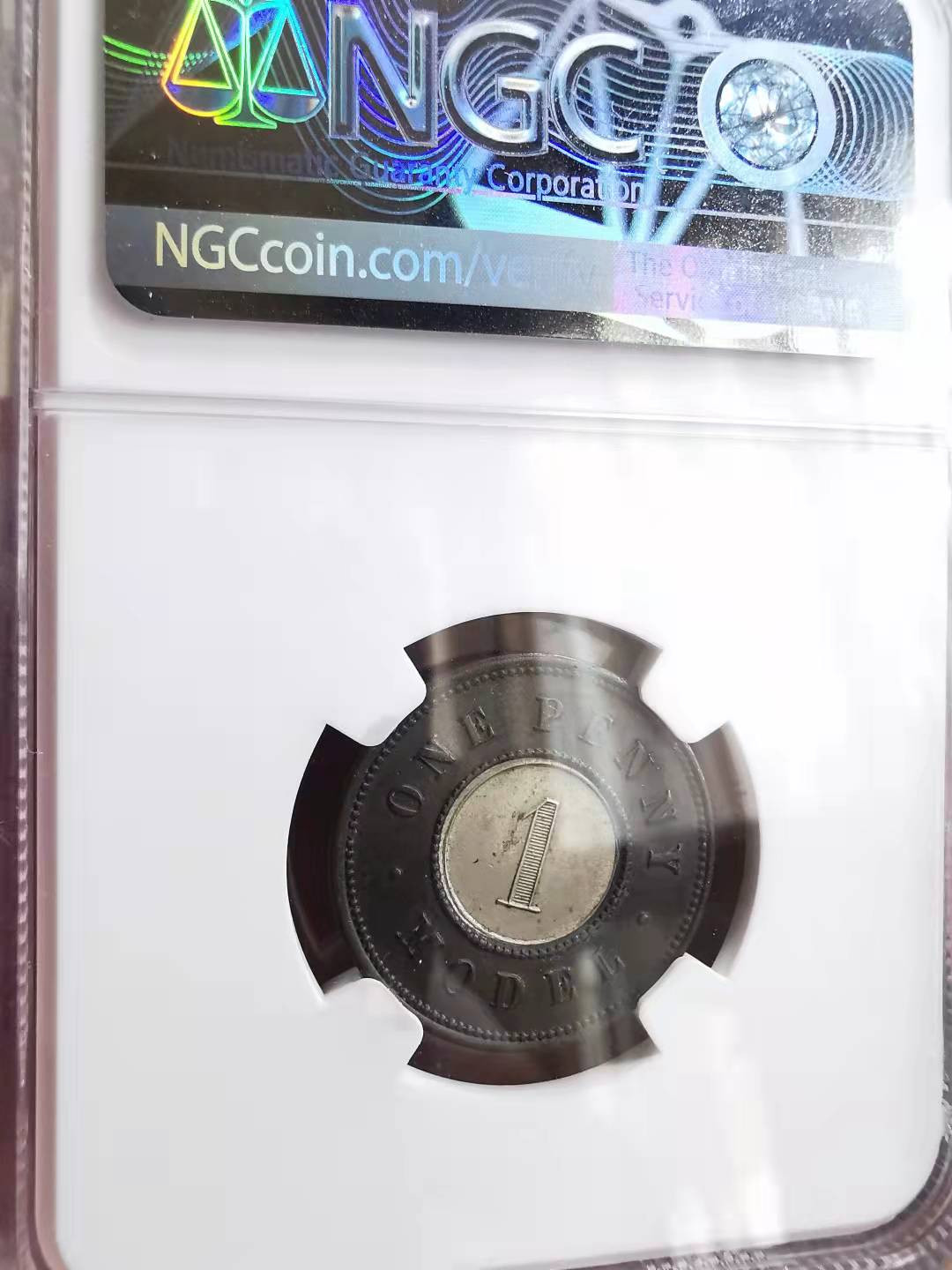 凡希社世界钱币微拍第一百六十九期 小维双金属便士样币NGC-MS62