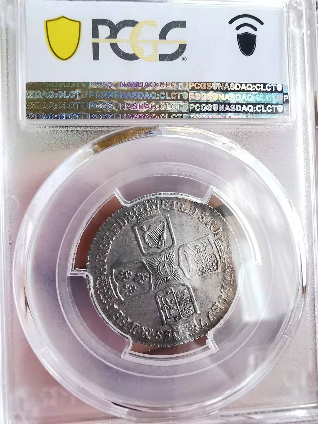 凡希社世界钱币微拍第一百六十九期 1758英国乔二先令PCGS-AU58五彩断然低评！