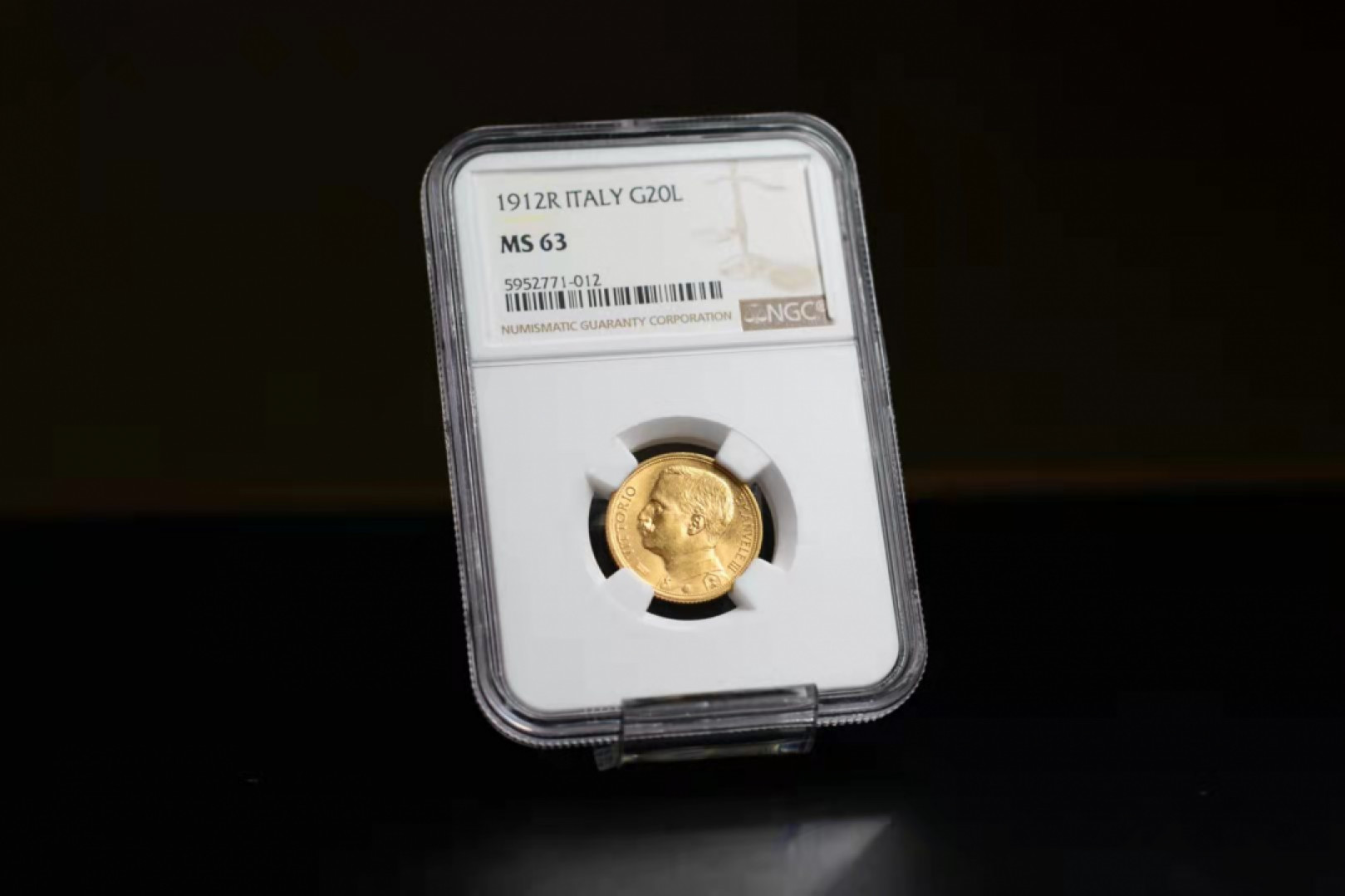 凡希社世界钱币微拍第一百六十九期 稀！1912意大利丰收女神20里拉金币NGC-MS63稀有品种！
