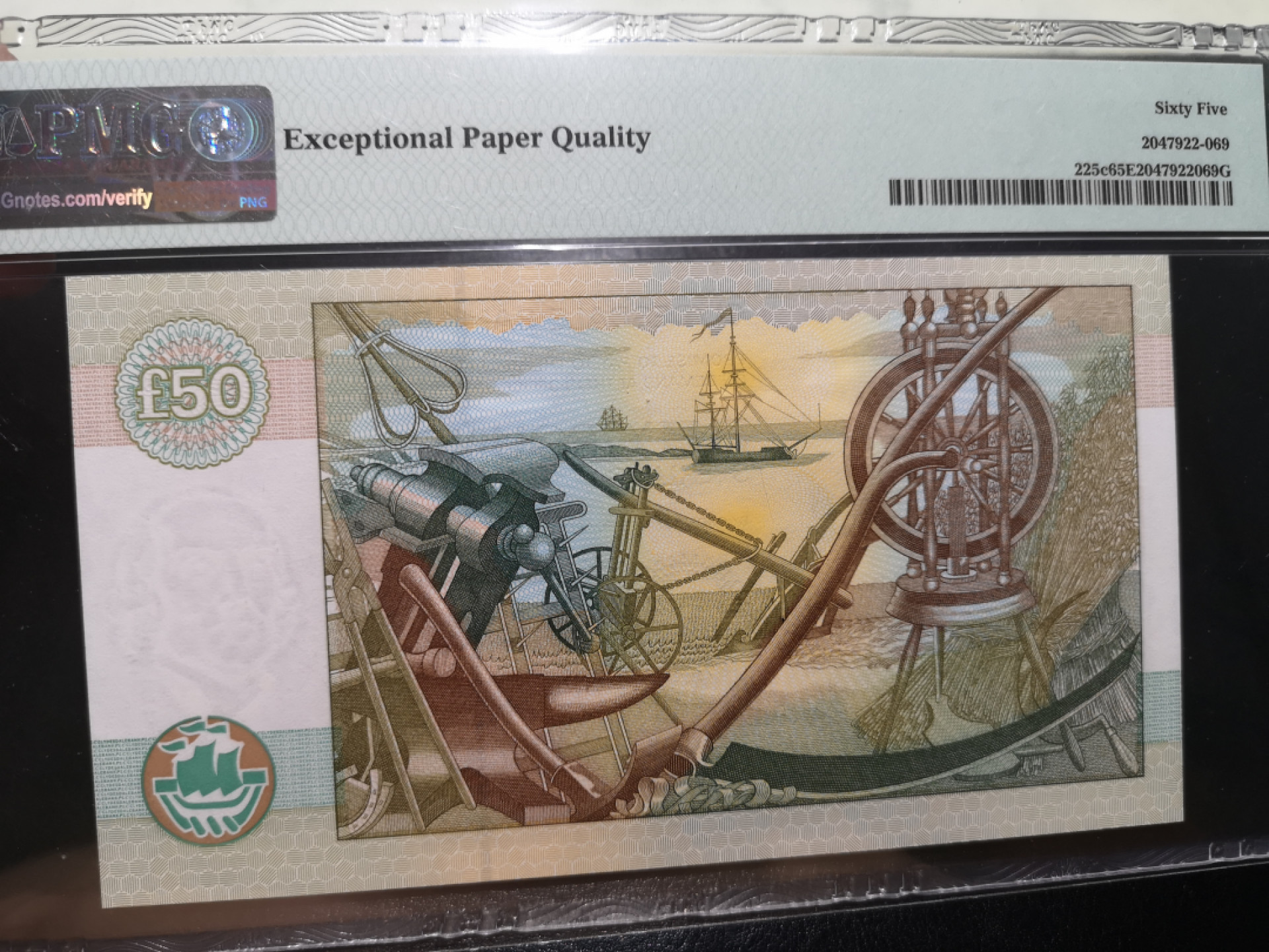 《外钞收藏家》第一百二十五期拍卖 2006苏格兰50镑 克莱斯勒银行 PMG65