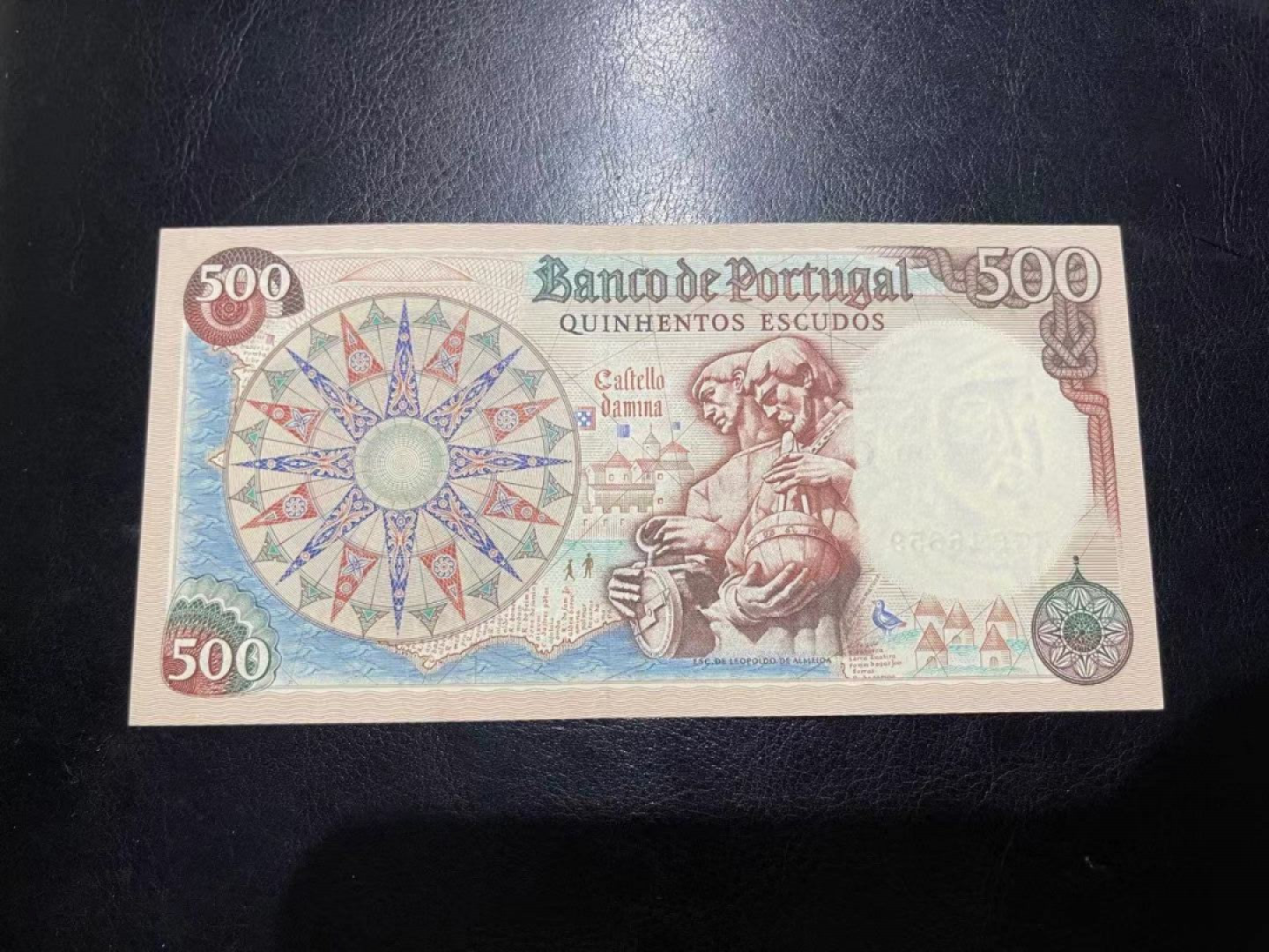 《外钞收藏家》第一百二十五期拍卖 1966年葡萄牙500 AU品相