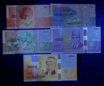 小福收藏团购第44期 科摩罗2005-06年版 全套面值 500 1000 2000 5000 10000法郎 非洲精美纸币