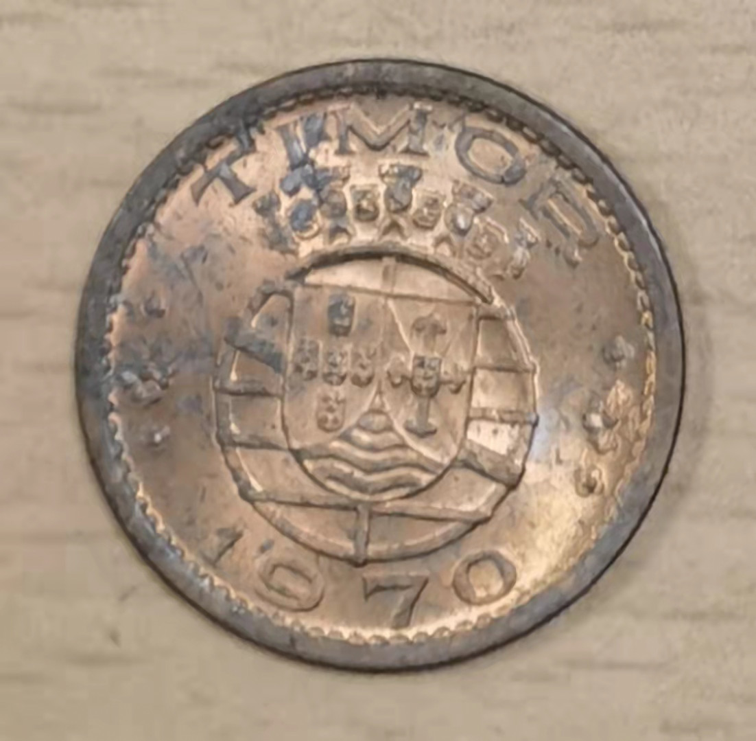 北京马甸外币专卖微拍第五十九场，非贵金属纪念币，流通币专场，陆续上新，欢迎关注 1970年葡属东帝汶50分铜币