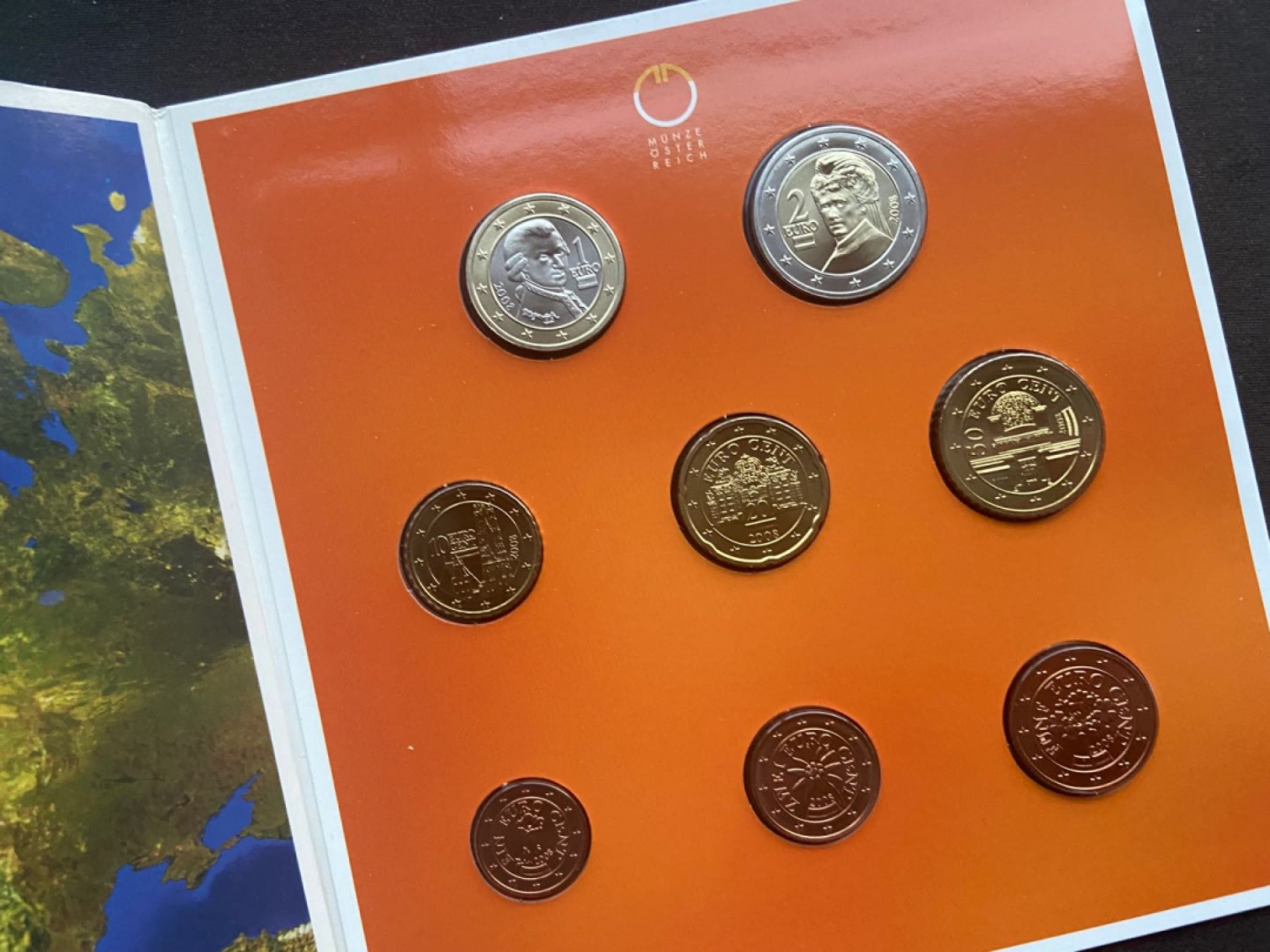 【随心拍&Getcoins】钱币拍卖第100期【合拍】～ 【奥地利】2008年2欧元卡册套装～