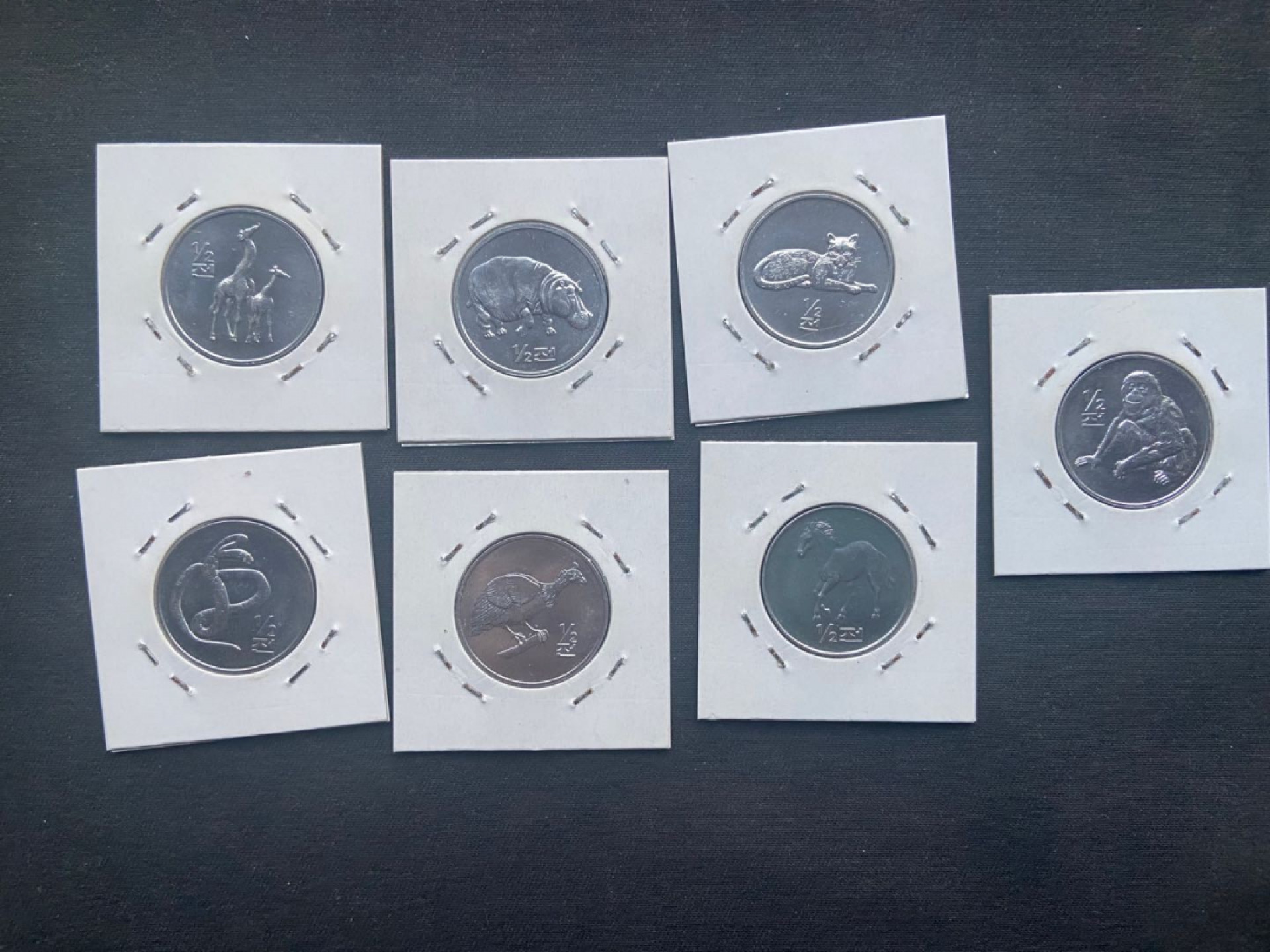 【随心拍&Getcoins】钱币拍卖第100期【合拍】～ 【朝鲜】动物图样纪念币7枚
