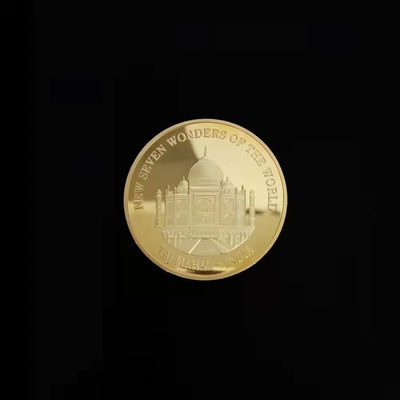 开心收藏拍卖第329期 - 2007年世界7大奇迹之一，印度泰姬陵镀金纪念章一枚