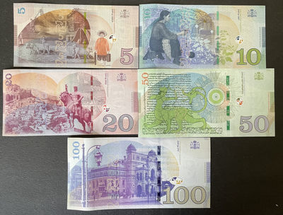 小福收藏团购第52期    格鲁吉亚2016-21年版  5  10  20  50  100拉里  AA冠  首发年份全套面值  HSP获奖钞 亚洲精美纸币