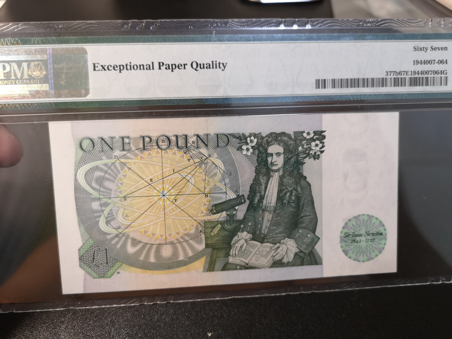 《外钞收藏家》第一百二十六期拍卖 1981-84年英国D序列 1镑 PMG67