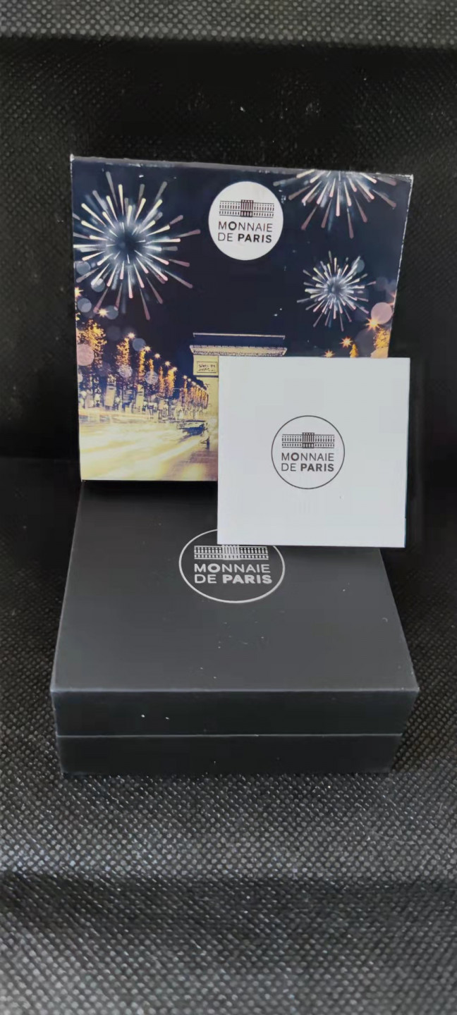 【随心拍&Getcoins】钱币拍卖第100期【合拍】～ 法国2020年巴黎建筑艺术系列香榭丽舍大道镀金银币