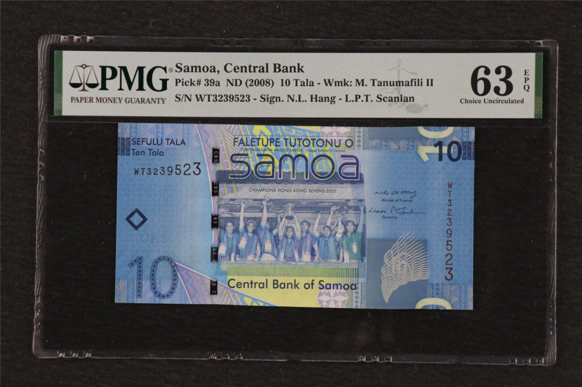 亘邦收藏 第84期（共69项） 2008年 西萨摩亚  10Tala PMG 63EPQ 3239523