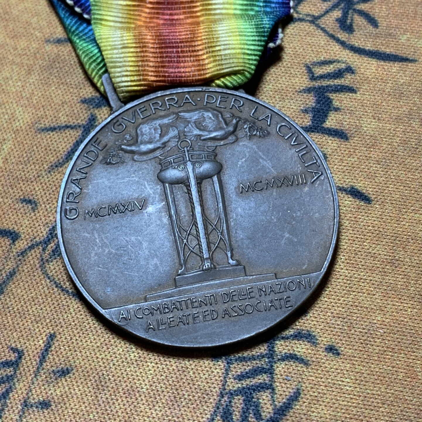 《竞宝斋》钱币微拍-第4场（0佣金包邮） 意大利1918年一战胜利铜章