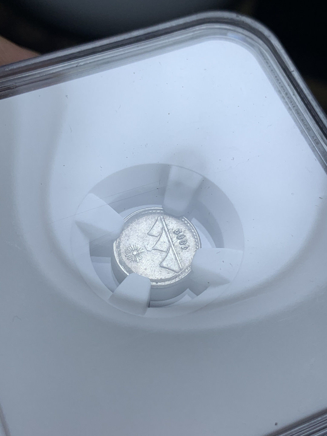 《竞宝斋》钱币微拍-第4场（0佣金包邮） NGC-MS63 危地马拉 1889年 1/4R 五星版 银币 收藏级品相