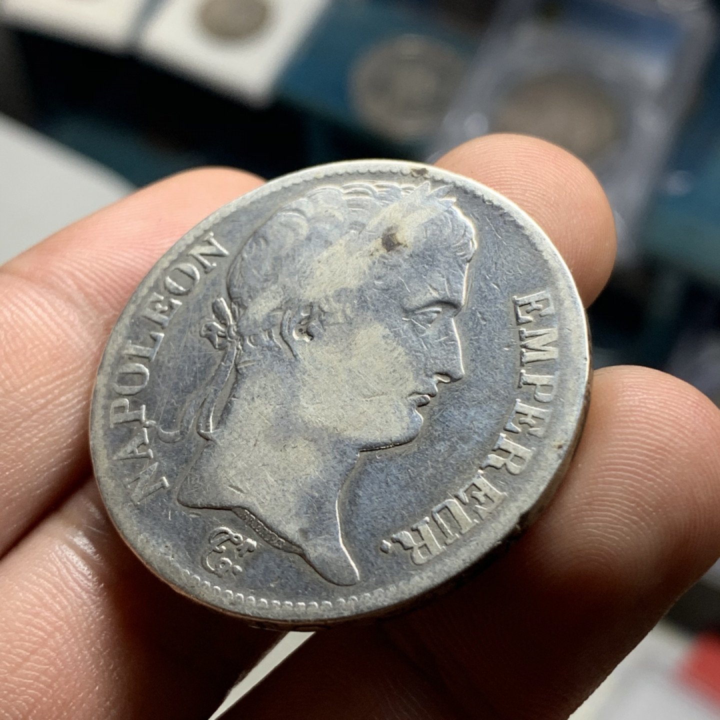 《竞宝斋》钱币微拍-第4场（0佣金包邮） 法国1812年 拿破仑5法郎银币 重量：24.6 g 直径：37.2 mm