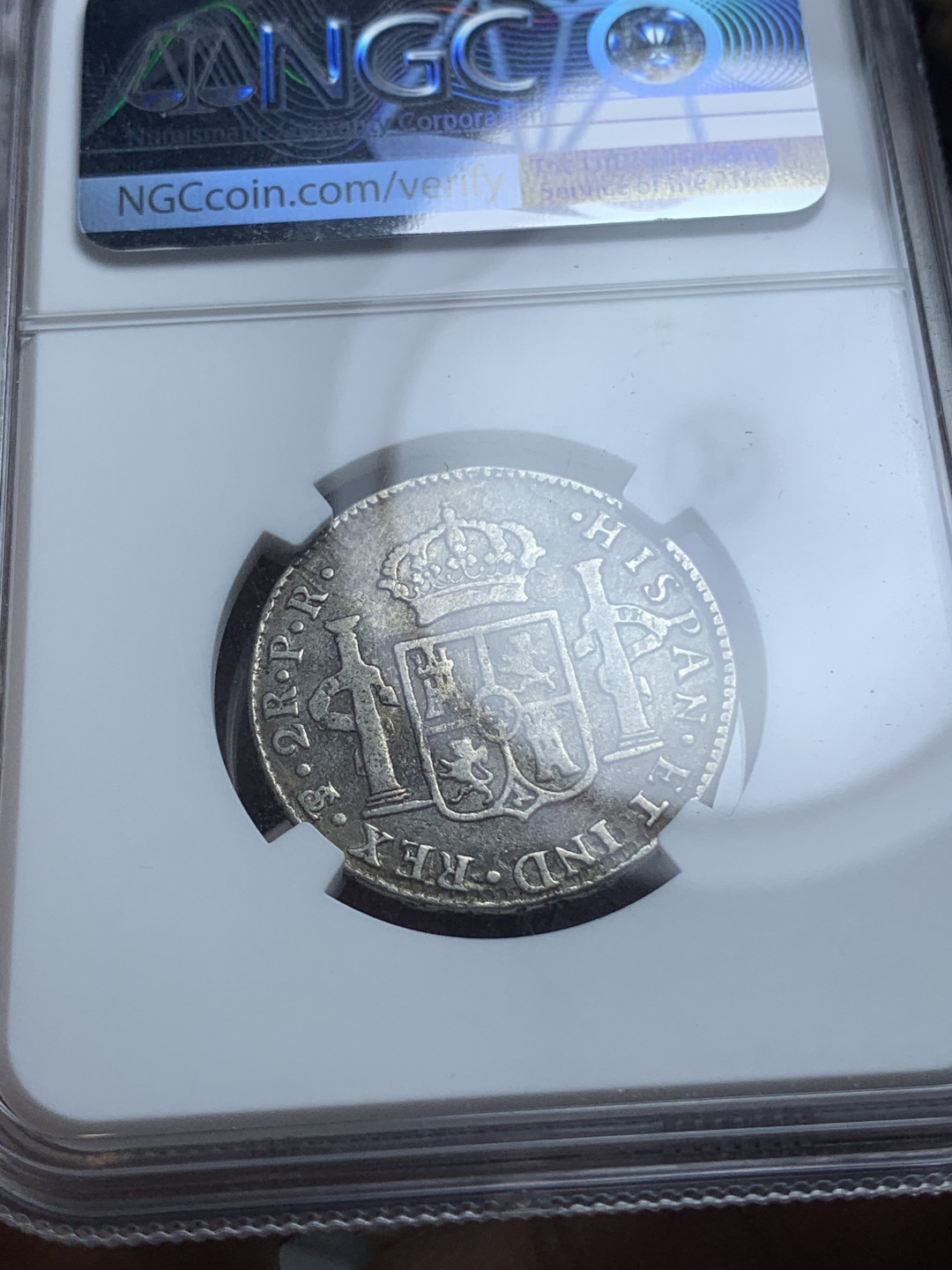 《竞宝斋》钱币微拍-第4场（0佣金包邮） NGC评级 玻利维亚 卡四 1795年 2R 银币