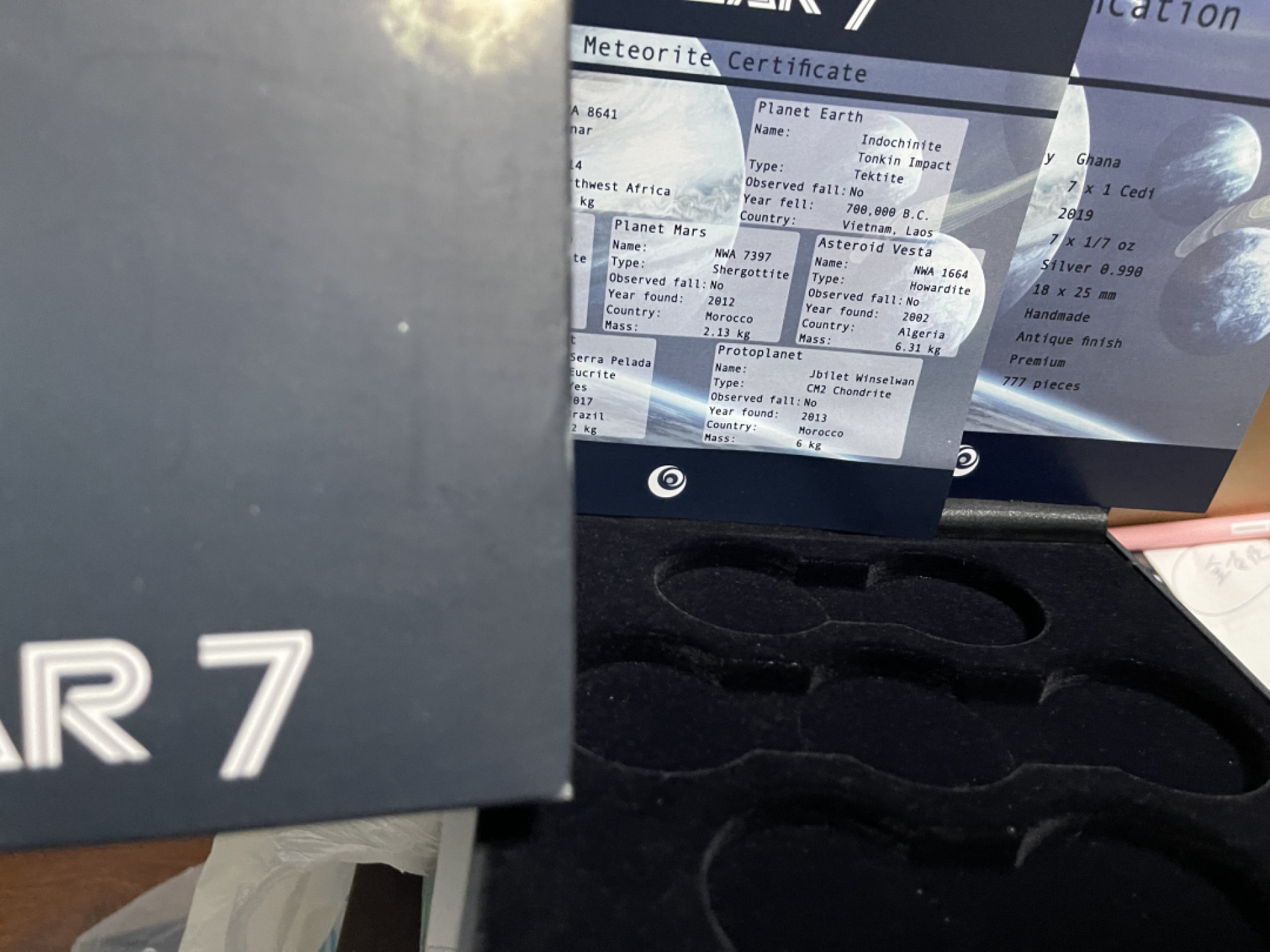 CSIS-GREAT评级精品钱币拍卖第一百零七期 陨石纪念币 空盒 带证书