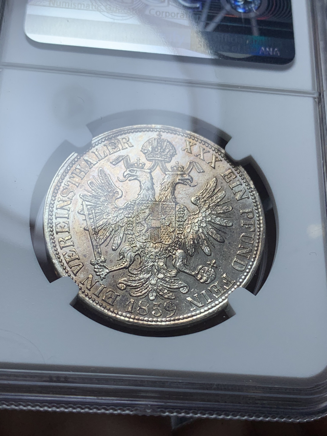 《竞宝斋》钱币微拍-第4场（0佣金包邮） 1859奥匈帝国弗朗茨一世1泰勒银币，国内少见