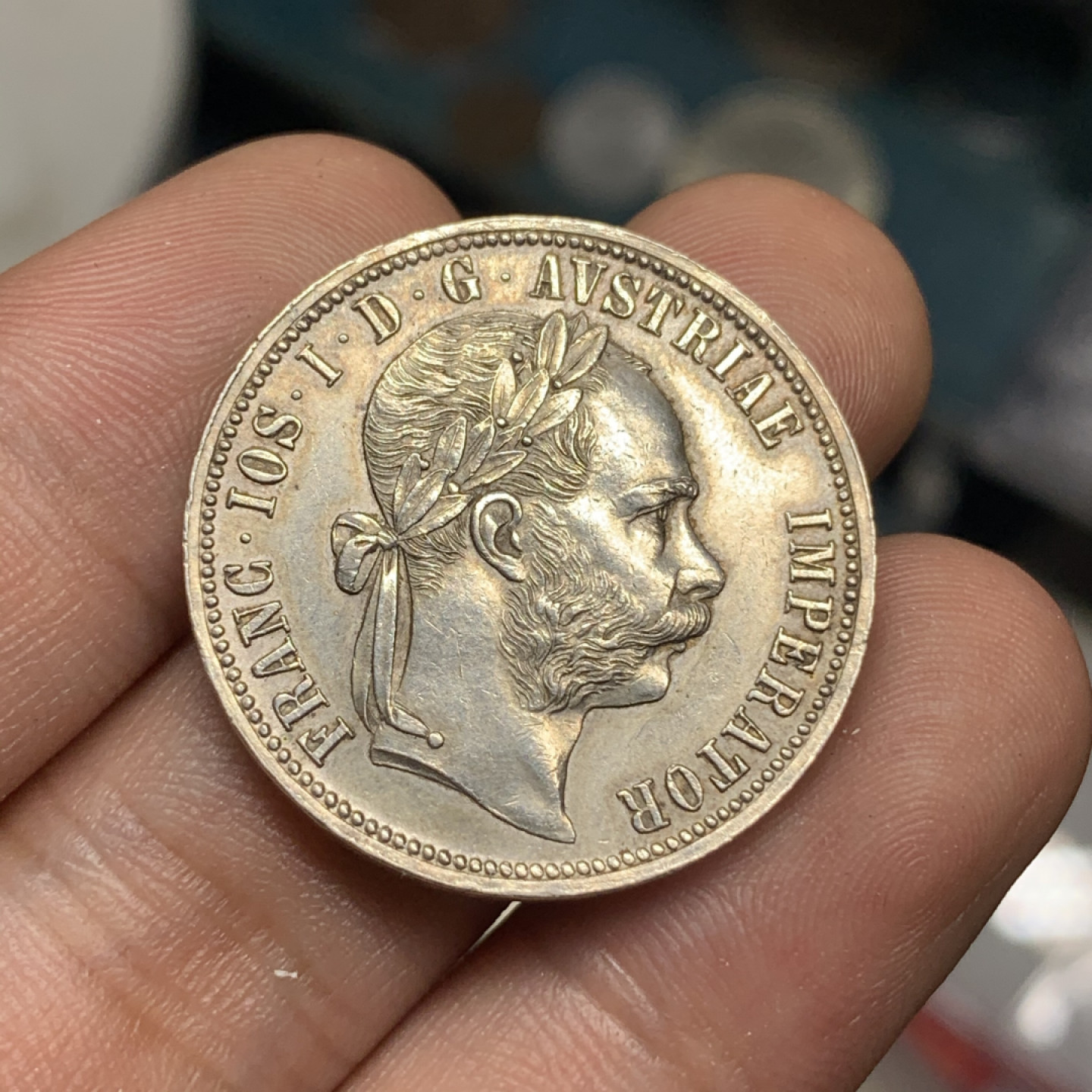 《竞宝斋》钱币微拍-第4场（0佣金包邮） 奥匈帝国好品 1888年发财年份 1福林 银币 银币重量：12.3 g 直径： 29.2mm