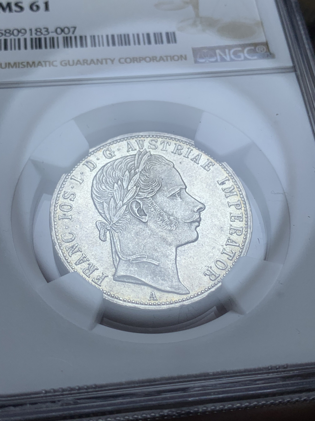 《竞宝斋》钱币微拍-第4场（0佣金包邮） 1859奥匈帝国弗朗茨一世1弗洛林银币