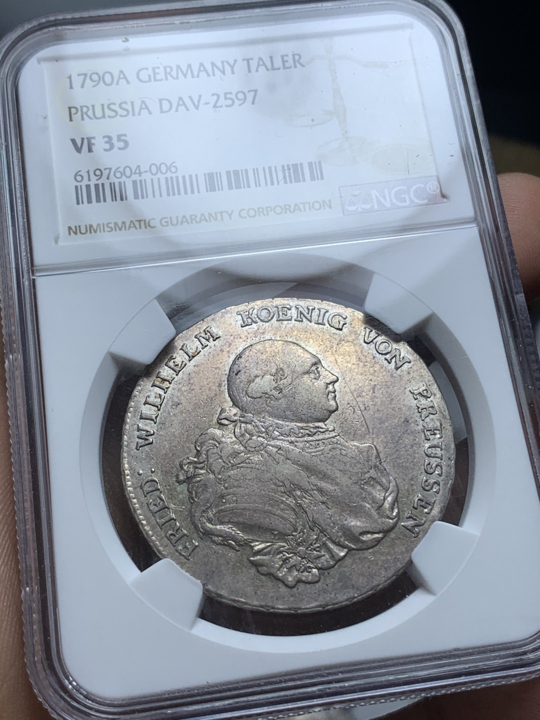 《竞宝斋》钱币微拍-第4场（0佣金包邮） NGC评级 德国普鲁士1790年A版 泰勒银币