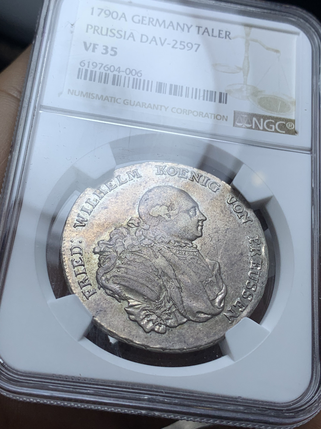 《竞宝斋》钱币微拍-第4场（0佣金包邮） NGC评级 德国普鲁士1790年A版 泰勒银币