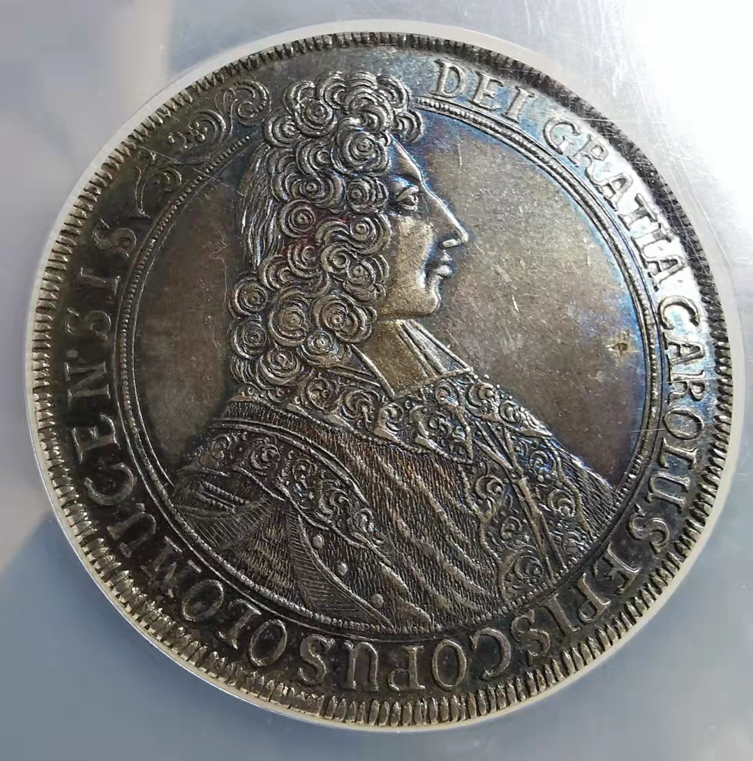 凡希社世界钱币微拍第一百七十期 荐！1705神罗奥莫茨泰勒大银NGC-MS62深度五彩收藏级！