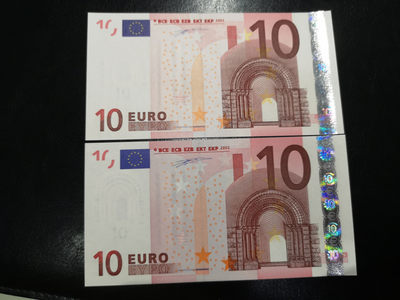 《外钞收藏家》第一百二十七期拍卖 - 10欧元 一签 两张 全新UNC