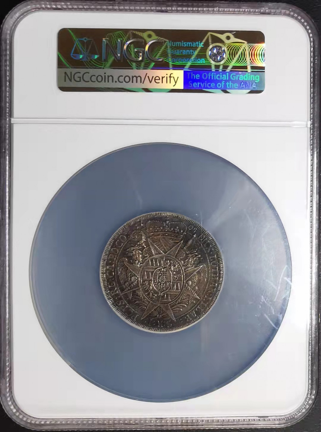 凡希社世界钱币微拍第一百七十期 荐！1705神罗奥莫茨泰勒大银NGC-MS62深度五彩收藏级！