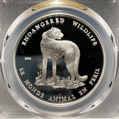 PCGS评级 WWF 精制动物银币 专场 - PCGS 仅评1枚 2003年 乍得 美洲豹精制银币 PR68DCAM