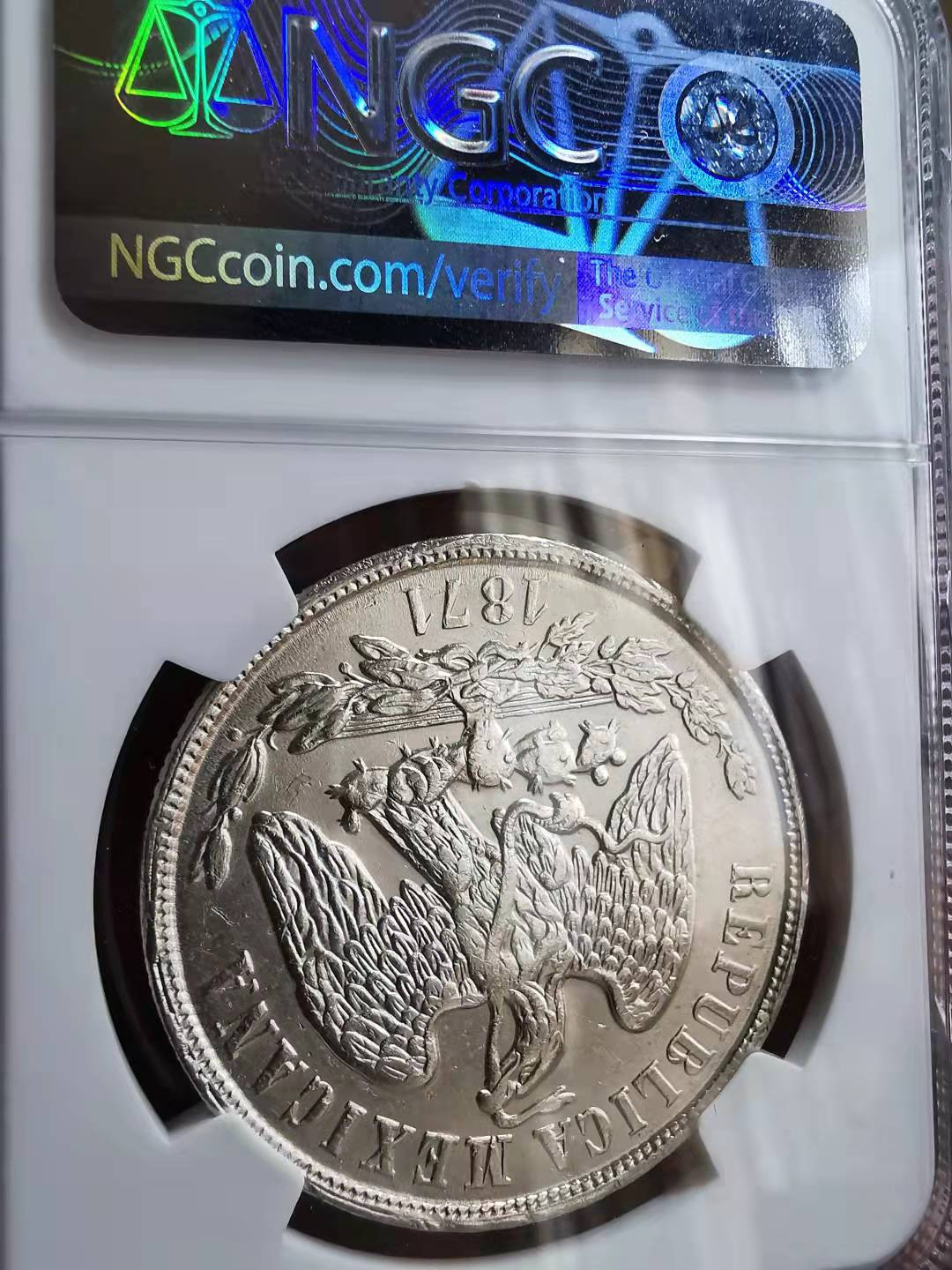 凡希社世界钱币微拍第一百七十期 稀！1871墨西哥天平鹰洋NGC-MS63高分稀有！
