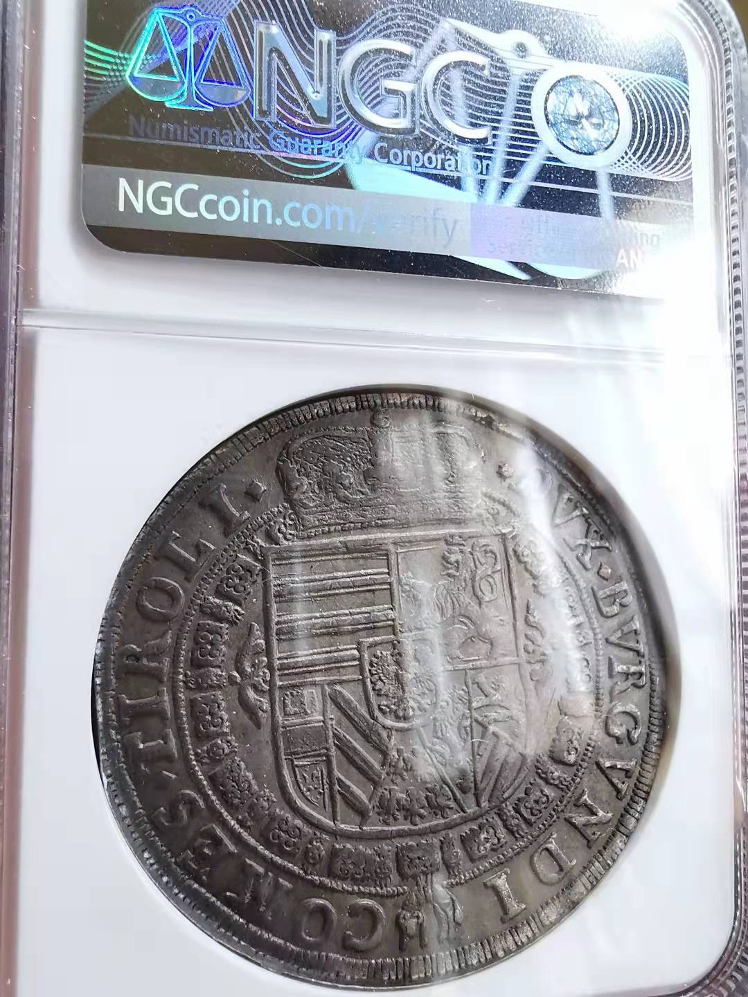 凡希社世界钱币微拍第一百七十期 1632神罗利奥波德泰勒大银NGC-AU58包浆出色打铸深峻！