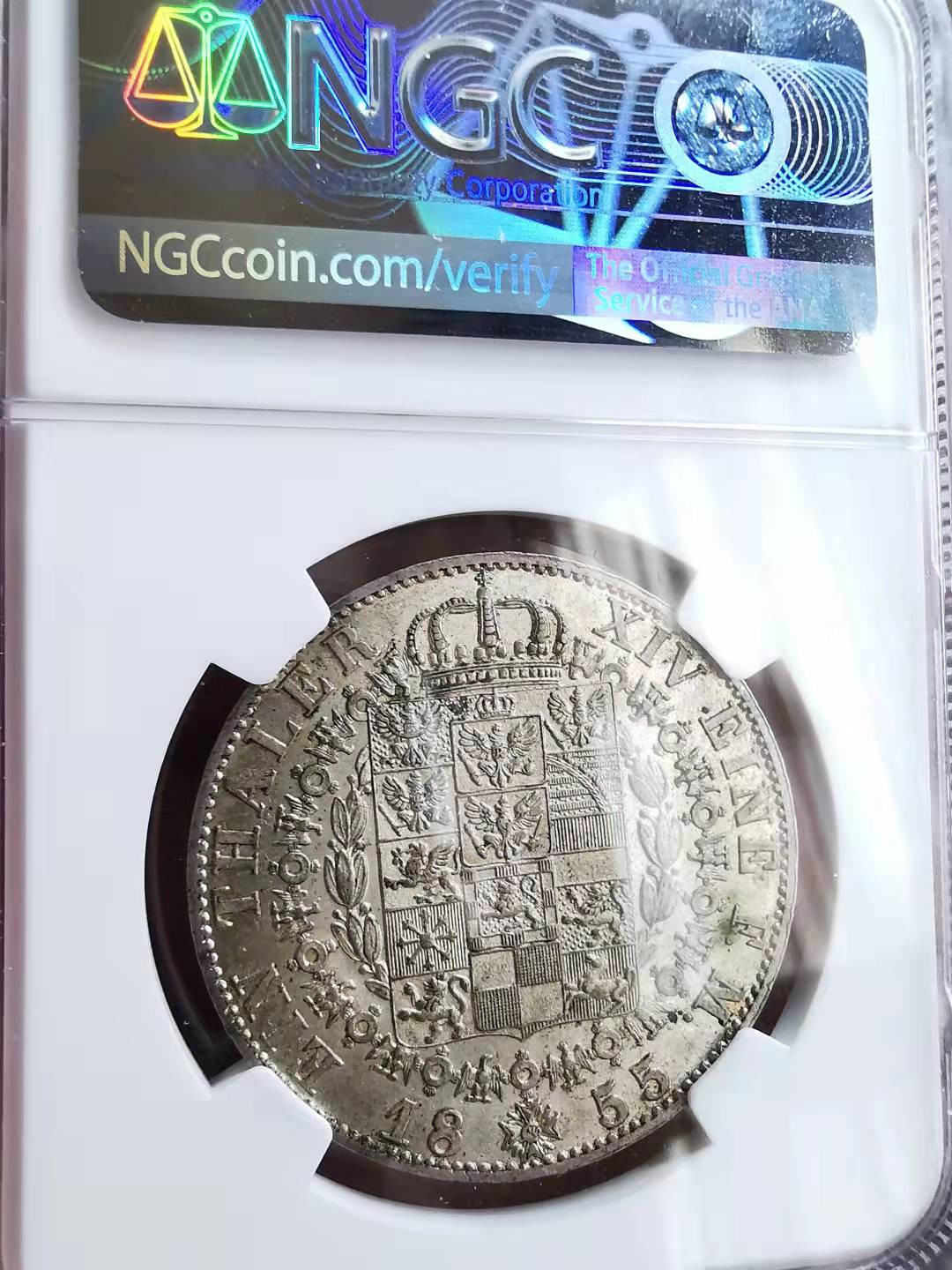 凡希社世界钱币微拍第一百七十期 1855普鲁士泰勒NGC-AU58