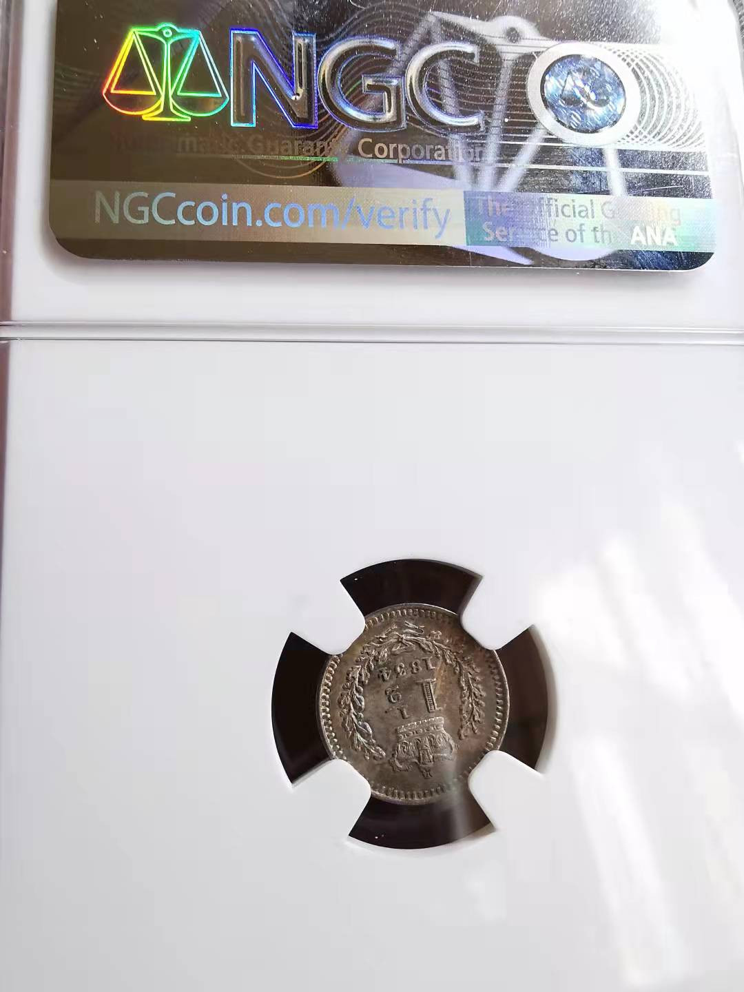 凡希社世界钱币微拍第一百七十期 1834英国威四1.5便士银NGC-MS62用于美洲殖民地