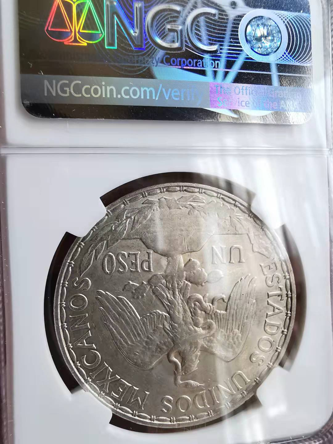 凡希社世界钱币微拍第一百七十期 1910墨西哥骑马比索大银NGC-AU58