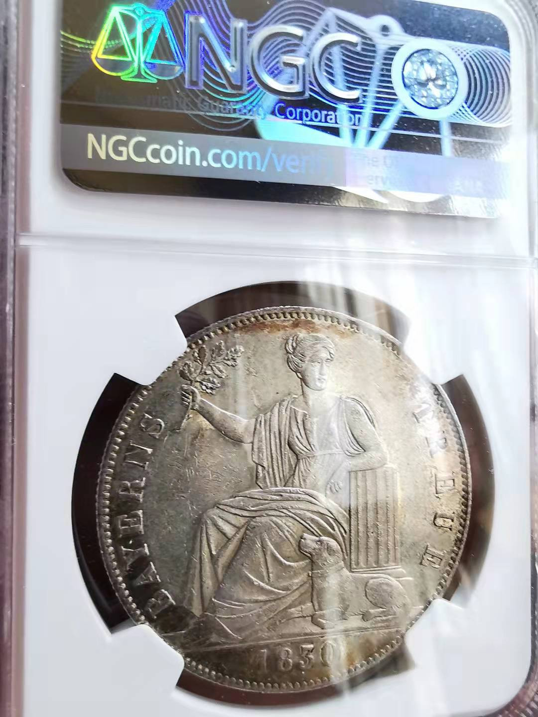 凡希社世界钱币微拍第一百七十期 1830巴伐利亚忠诚泰勒NGC-UNCD