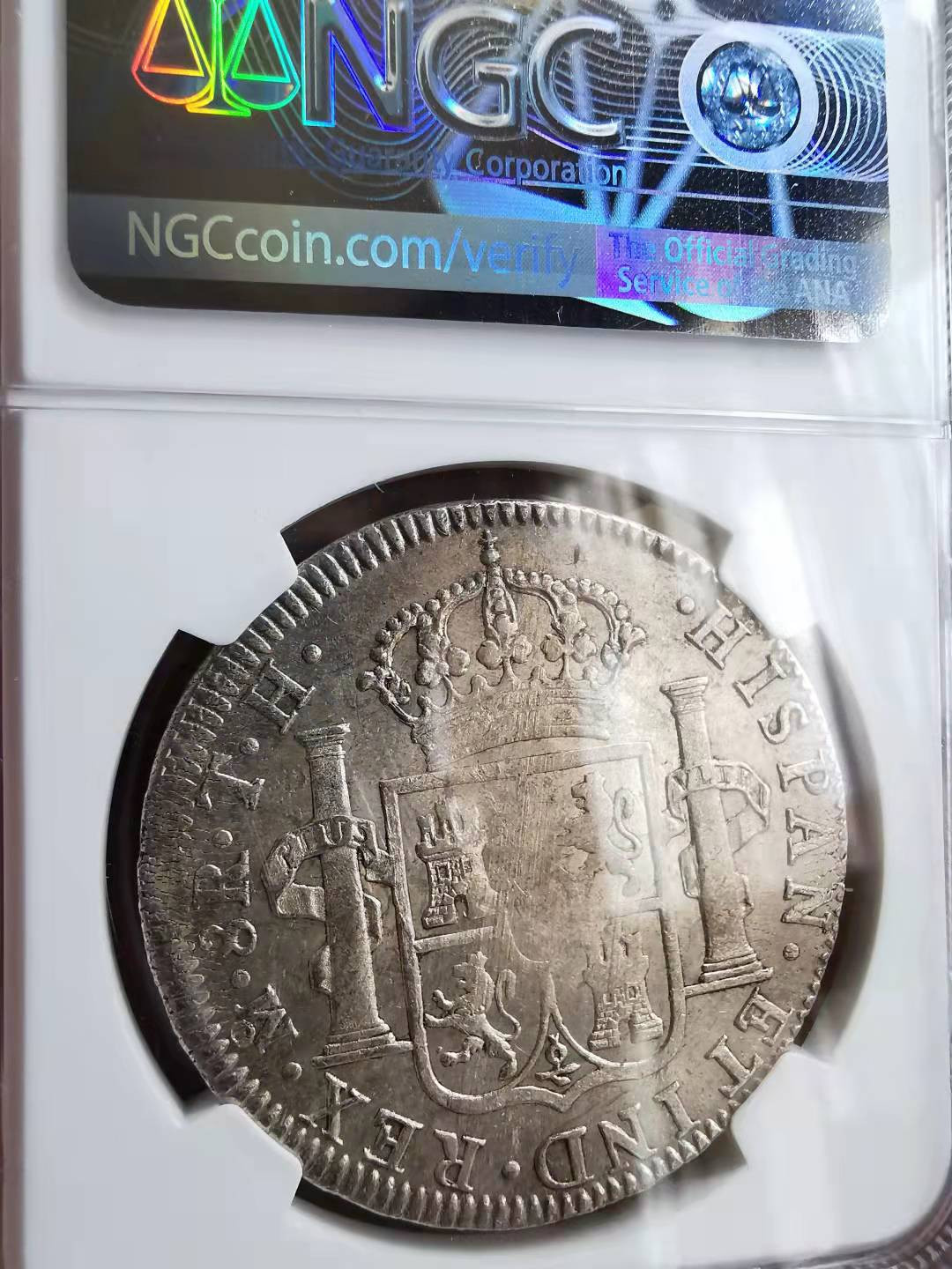 凡希社世界钱币微拍第一百七十期 1808MO墨西哥卡四双柱NGC-MS61