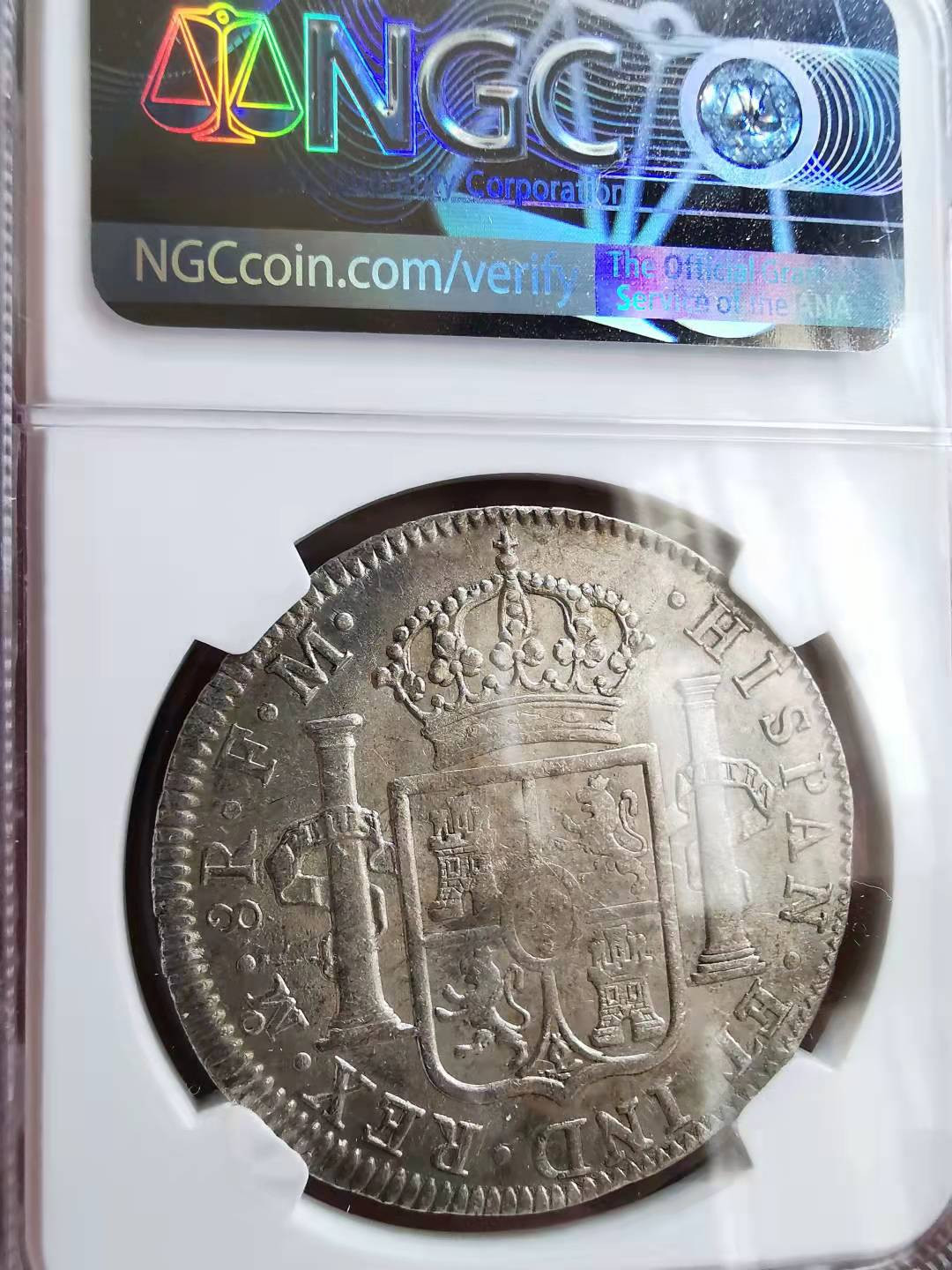 凡希社世界钱币微拍第一百七十期 1798MO墨西哥卡四双柱NGC-MS61