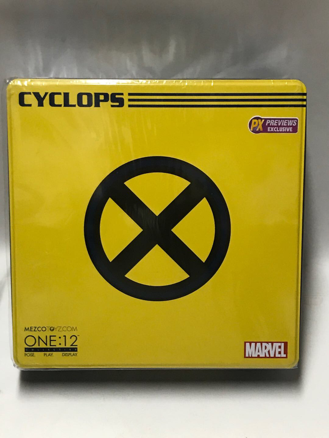 零元拍：Mezco Toyz 蚂蚁 1/12 SEP188229 PX限定 镭射眼 X战警 CYCLOPS，全新未拆。
