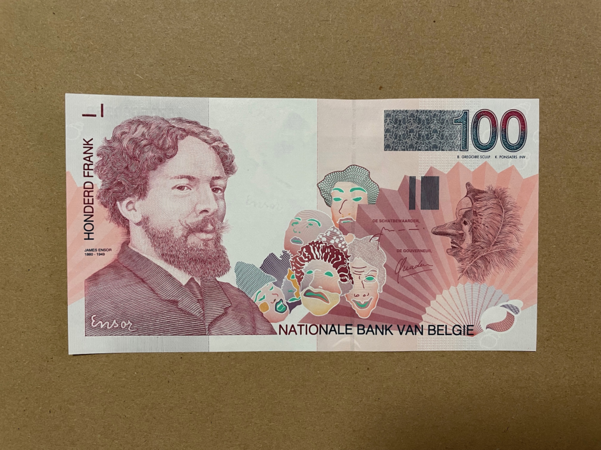 《张总收藏》36期—欧洲精品 比利时100法郎 UNC 末版