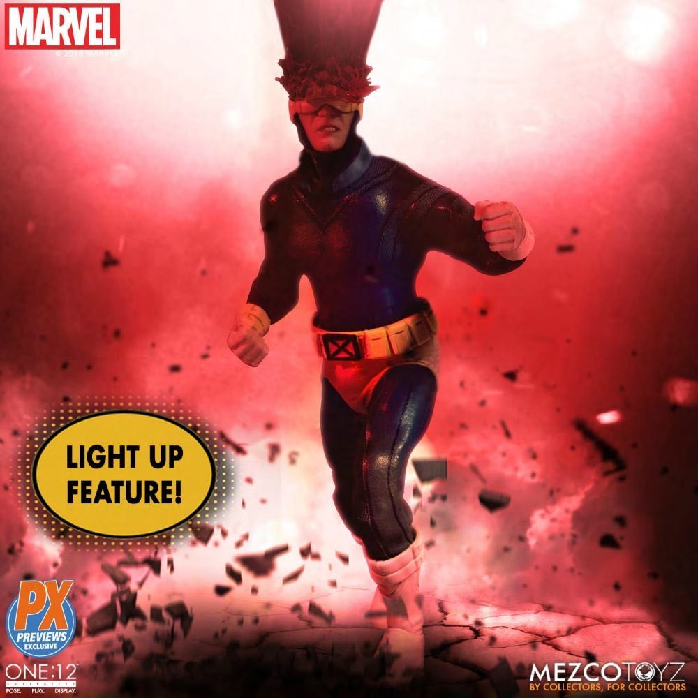 零元拍：Mezco Toyz 蚂蚁 1/12 SEP188229 PX限定 镭射眼 X战警 CYCLOPS，全新未拆。