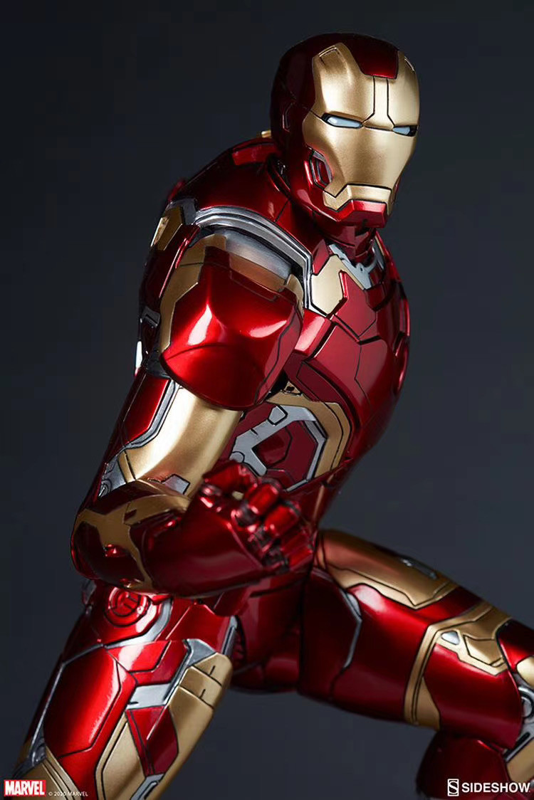 零元拍：Sideshow 3003532 钢铁侠mk43 雕像，全高51厘米，全新未拆。