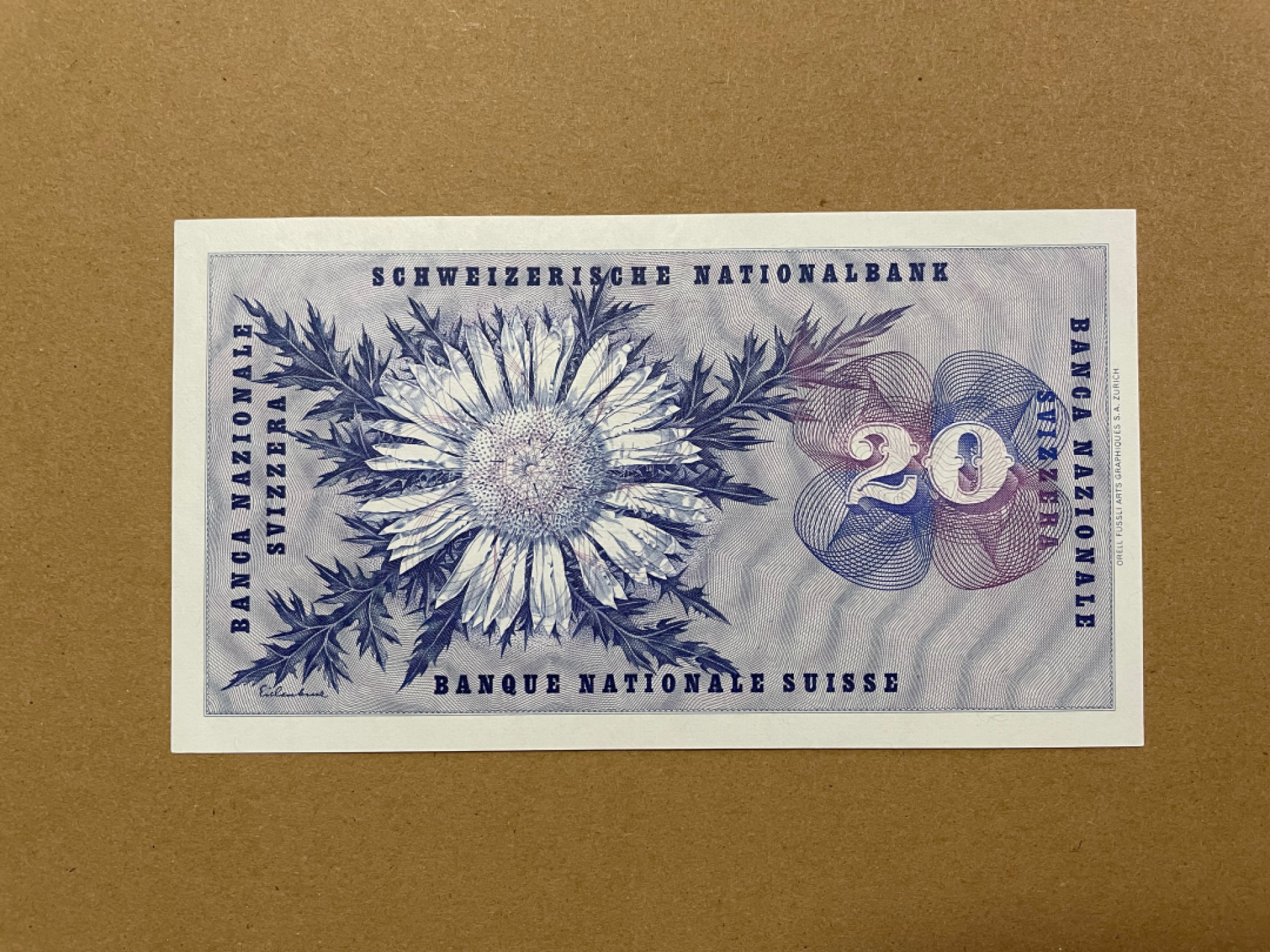 《张总收藏》36期—欧洲精品 瑞士20法郎 UNC 1959年