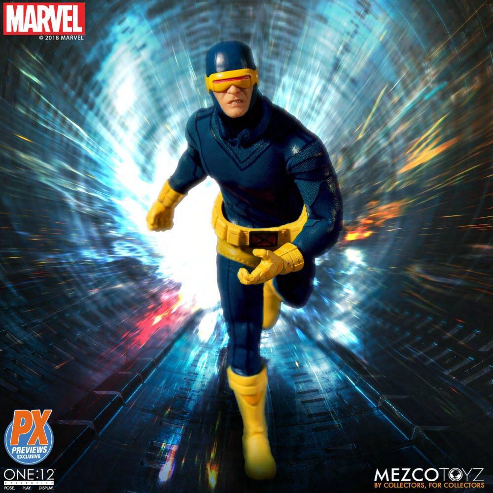 零元拍：Mezco Toyz 蚂蚁 1/12 SEP188229 PX限定 镭射眼 X战警 CYCLOPS，全新未拆。