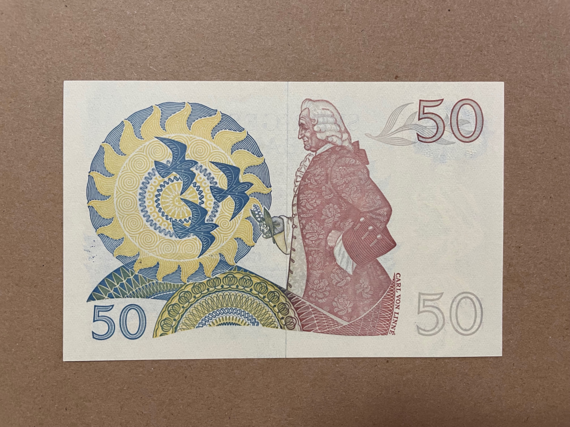 《张总收藏》36期—欧洲精品 瑞典50克朗 UNC 1965年 