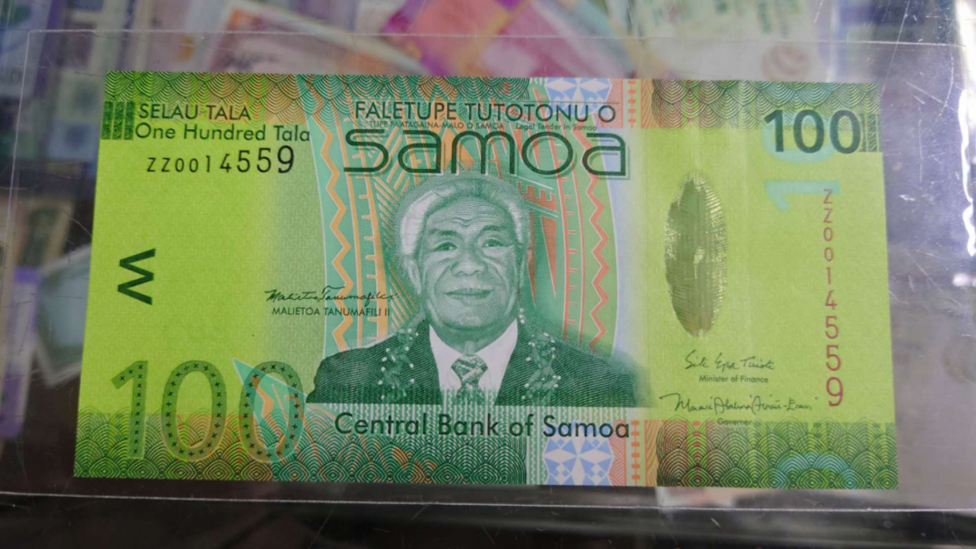 【囧羊收藏】精选微拍第37期暨2021年第28期 各国纸币精选 2017年萨摩亚100塔拉 补号ZZ冠少见 全新UNC