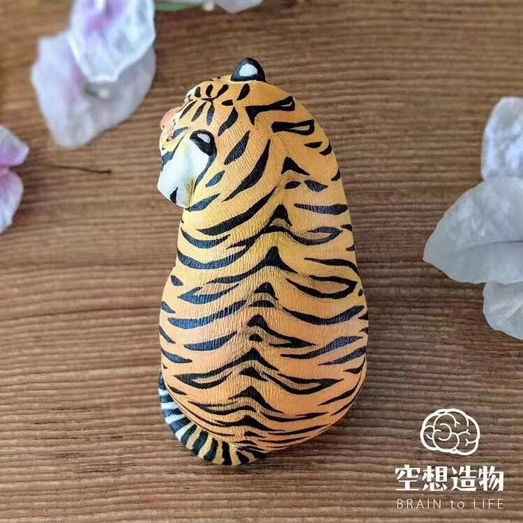 零元拍：不二马 空想造物 小小动物园系列“胖虎”全新未拆。