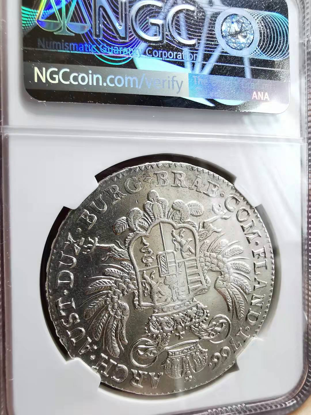 凡希社世界钱币微拍副品交流自动拍专场三 1766奥治尼德兰泰勒大银NGC-UNCD