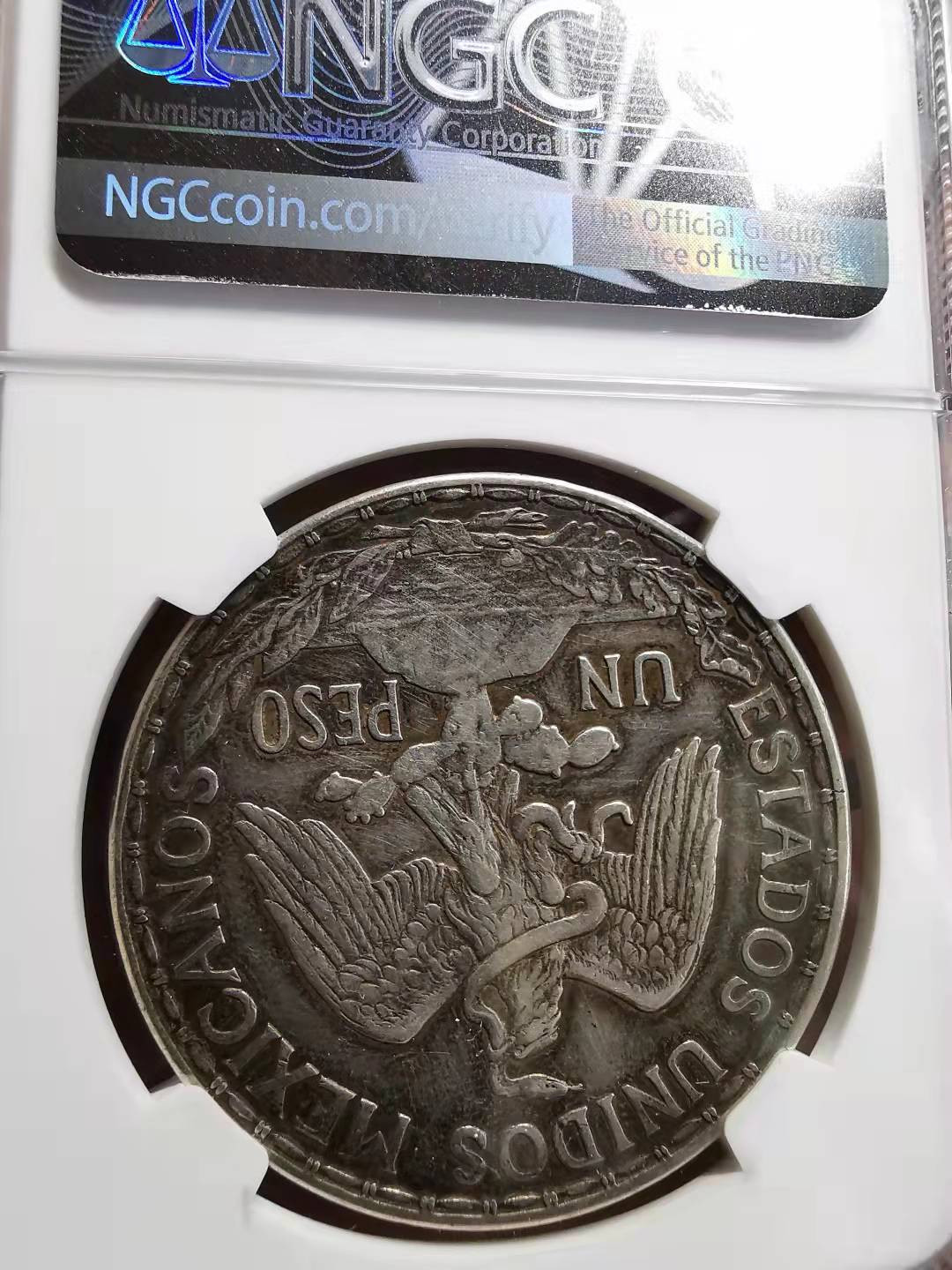 凡希社世界钱币微拍副品交流自动拍专场三 1913墨西哥骑马比索NGC-AUD